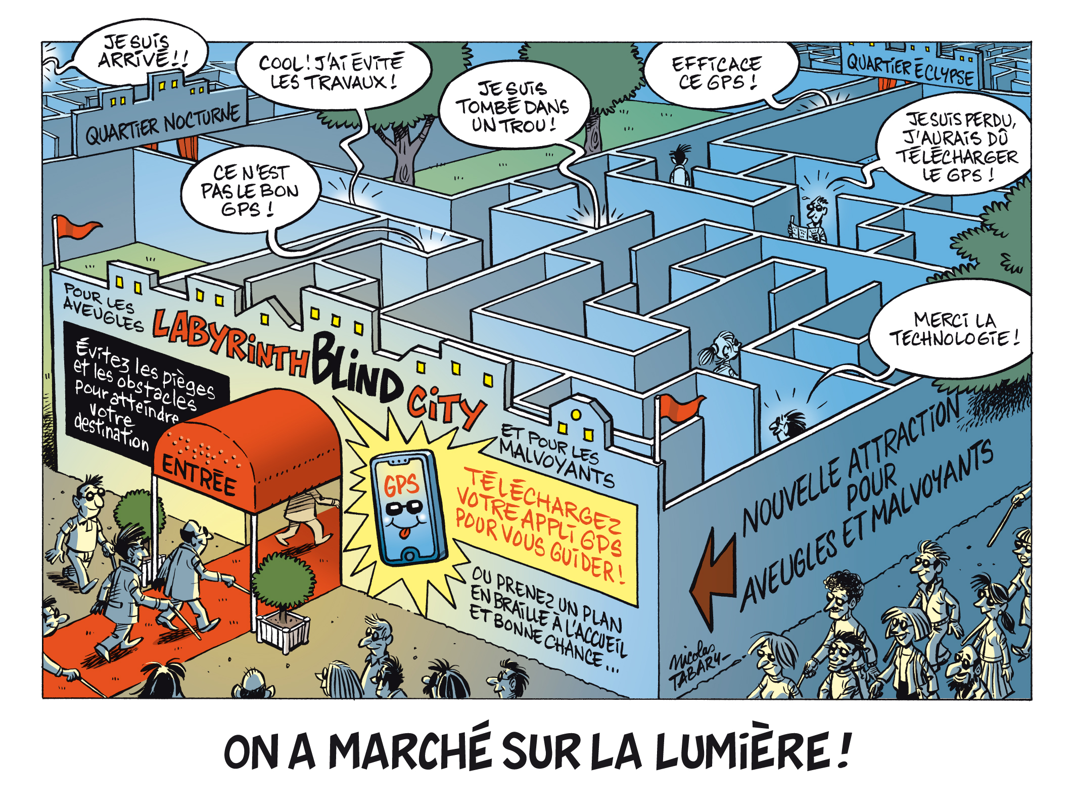 Dessin On a marché sur la lumière